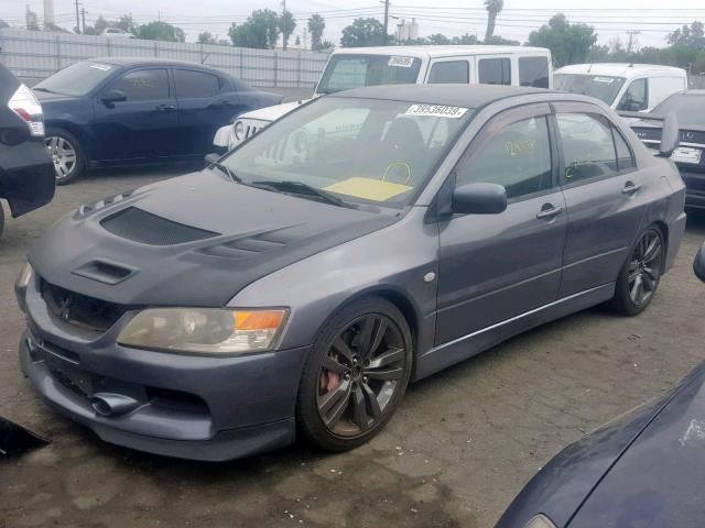 JA3AH86C96U063546 - 2006 MITSUBISHI LANCER EVO GRAY photo 2