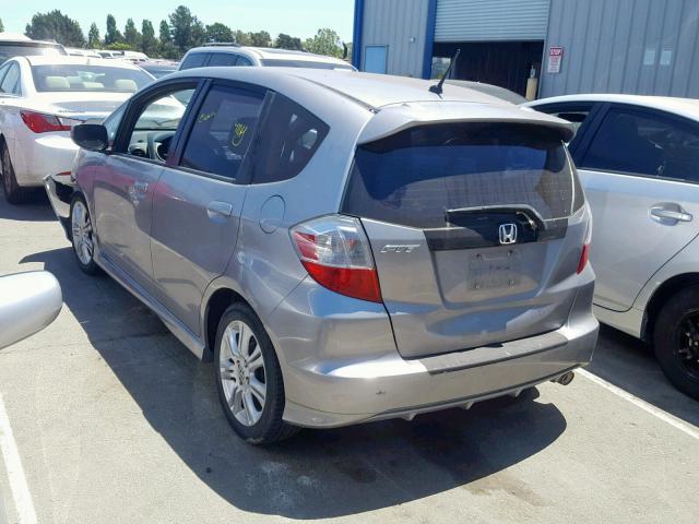 JHMGE87429S065648 - 2009 HONDA FIT SPORT GRAY photo 3