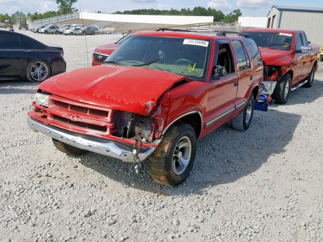 1GNCS13W0X2133294 - 1999 CHEVROLET BLAZER RED photo 2