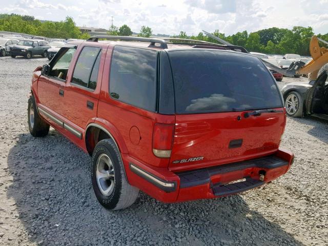 1GNCS13W0X2133294 - 1999 CHEVROLET BLAZER RED photo 3