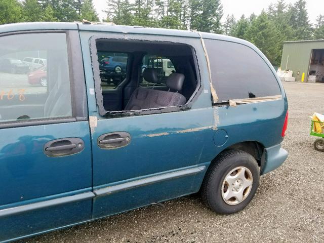 2B4GP2537YR537472 - 2000 DODGE CARAVAN TURQUOISE photo 9