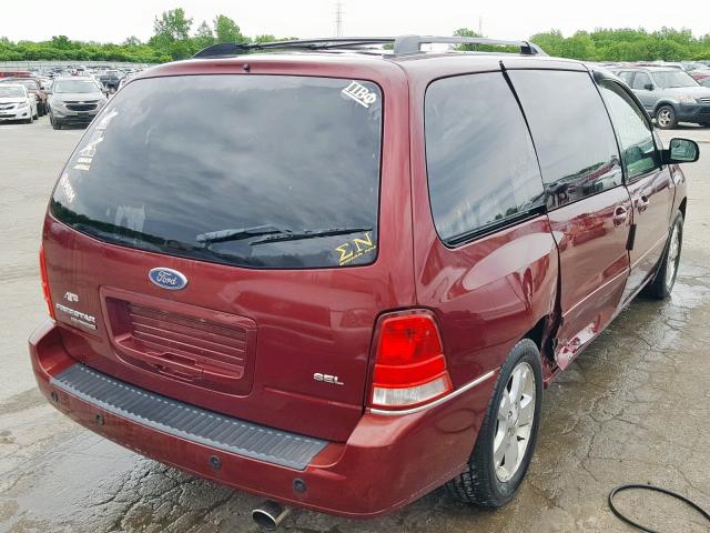 2FMDA52226BA11675 - 2006 FORD FREESTAR S MAROON photo 4