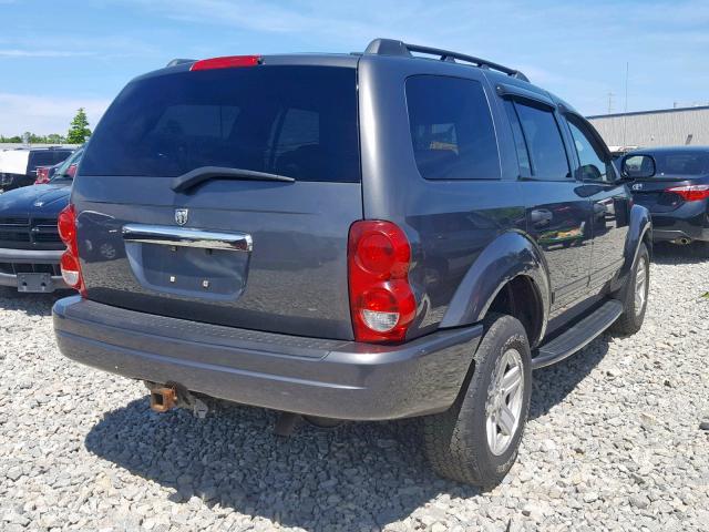 1D4HB48D54F151496 - 2004 DODGE DURANGO SL GRAY photo 4