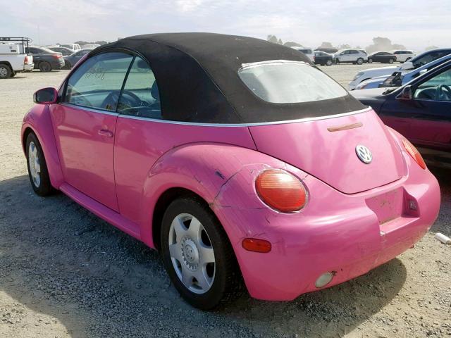 3VWCK21Y13M306825 - 2003 VOLKSWAGEN NEW BEETLE Çəhrayı foto 3