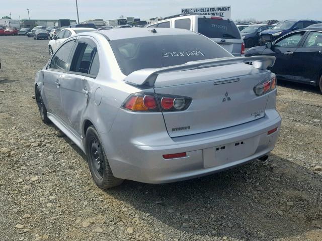 JA32U2FU0FU605333 - 2015 MITSUBISHI LANCER ES SILVER photo 3