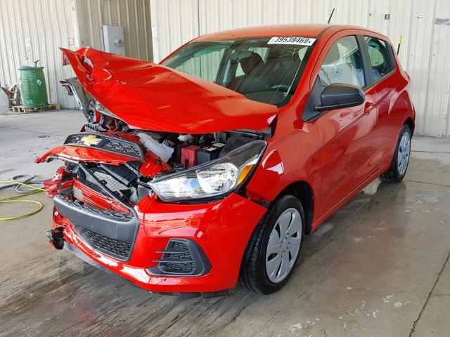 KL8CB6SAXJC483375 - 2018 CHEVROLET SPARK LS RED photo 2