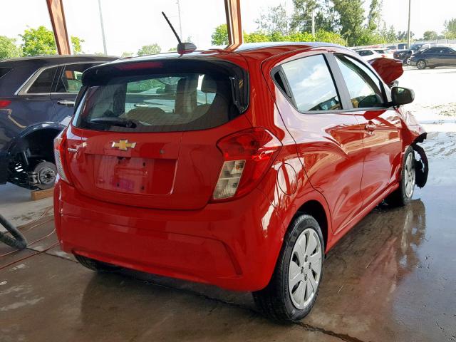 KL8CB6SAXJC483375 - 2018 CHEVROLET SPARK LS RED photo 4