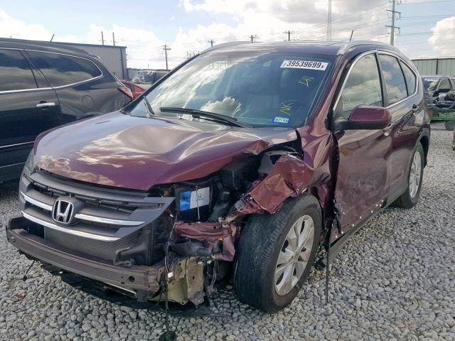 5J6RM4H76CL050466 - 2012 HONDA CR-V EXL RED photo 2