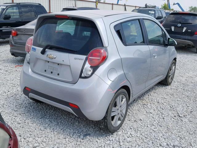 KL8CD6S90EC518883 - 2014 CHEVROLET SPARK 1LT SILVER photo 4