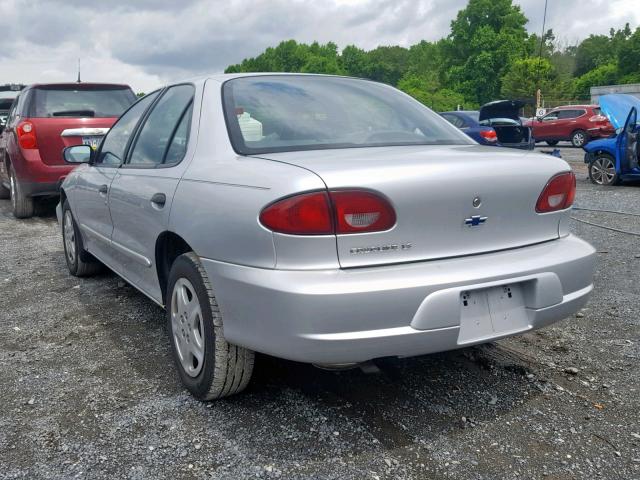 1G1JF524727207133 - 2002 CHEVROLET CAVALIER L SILVER photo 3