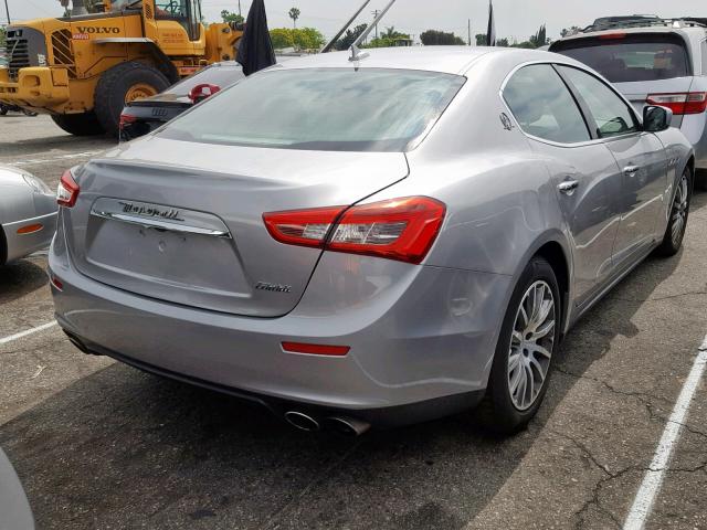 ZAM57XSA4E1091481 - 2014 MASERATI GHIBLI SILVER photo 4