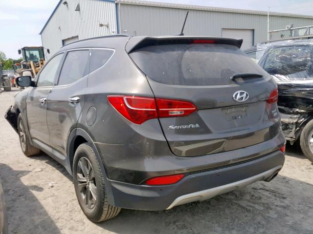 5XYZUDLB6EG203704 - 2014 HYUNDAI SANTA FE S GRAY photo 3