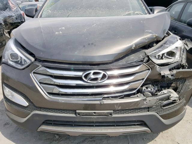 5XYZUDLB6EG203704 - 2014 HYUNDAI SANTA FE S GRAY photo 9