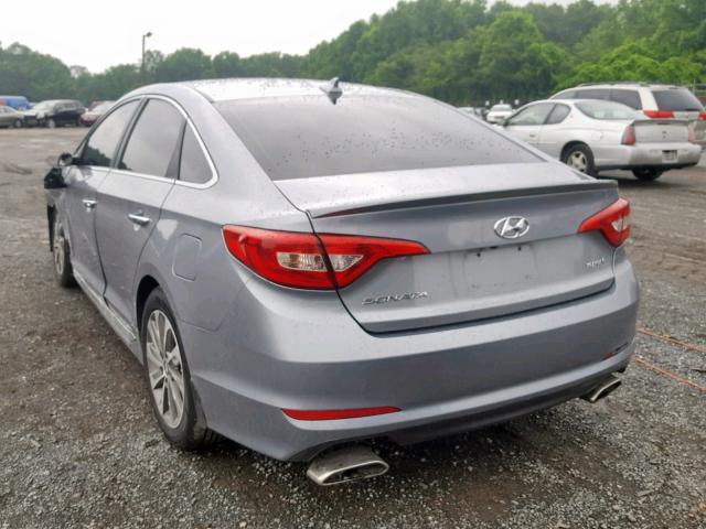 5NPE34AF2FH148041 - 2015 HYUNDAI SONATA SPO SILVER photo 3