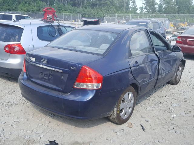 KNAFE121985558495 - 2008 KIA SPECTRA EX BLUE photo 4