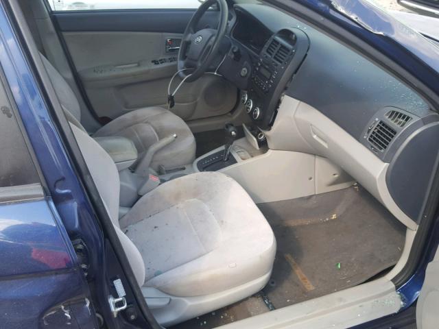 KNAFE121985558495 - 2008 KIA SPECTRA EX BLUE photo 5