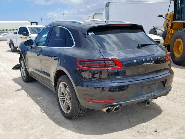 WP1AB2A5XFLB58971 - 2015 PORSCHE MACAN S BLACK photo 3