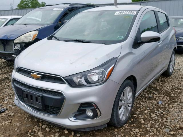 KL8CD6SA1HC791295 - 2017 CHEVROLET SPARK 1LT SILVER photo 2