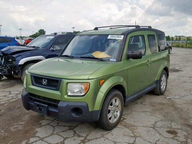 5J6YH28736L010614 - 2006 HONDA ELEMENT EX GREEN photo 2