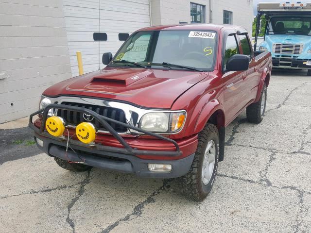 5TEGN92N72Z112908 - 2002 TOYOTA TACOMA RED photo 2