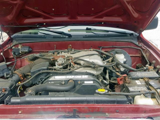 5TEGN92N72Z112908 - 2002 TOYOTA TACOMA RED photo 7
