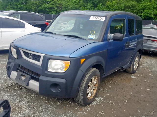 5J6YH18646L015242 - 2006 HONDA ELEMENT EX BLUE photo 2