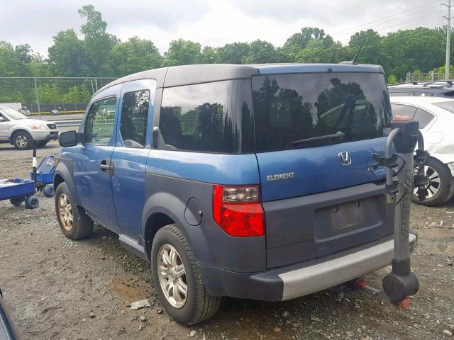 5J6YH18646L015242 - 2006 HONDA ELEMENT EX BLUE photo 3