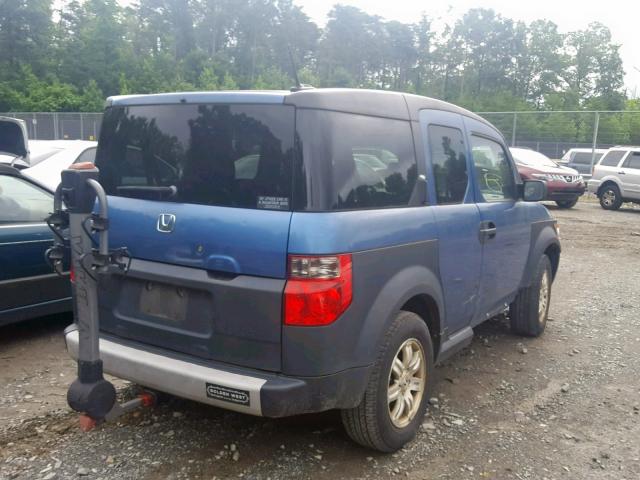 5J6YH18646L015242 - 2006 HONDA ELEMENT EX BLUE photo 4