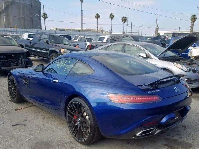 WDDYJ7JA9GA008219 - 2016 MERCEDES-BENZ AMG GT S BLUE photo 3