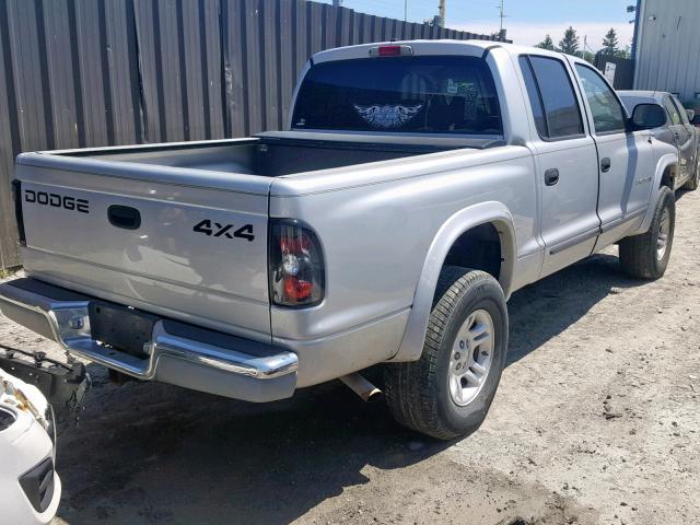 1B7HG48NX2S539786 - 2002 DODGE DAKOTA QUA GRAY photo 4