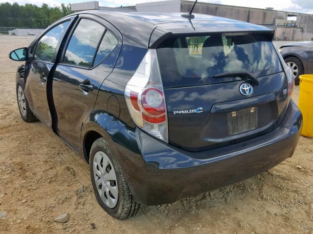 JTDKDTB38D1531842 - 2013 TOYOTA PRIUS C GRAY photo 3