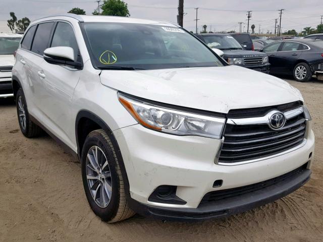 5TDKZRFH9KS560079 - 2019 TOYOTA HIGHLANDER WHITE photo 1