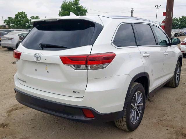 5TDKZRFH9KS560079 - 2019 TOYOTA HIGHLANDER WHITE photo 4