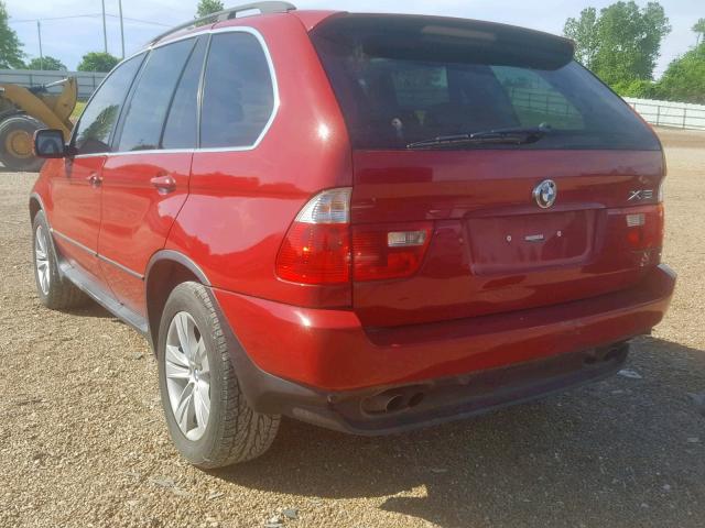 5UXFB53585LV10366 - 2005 BMW X5 4.4I RED photo 3