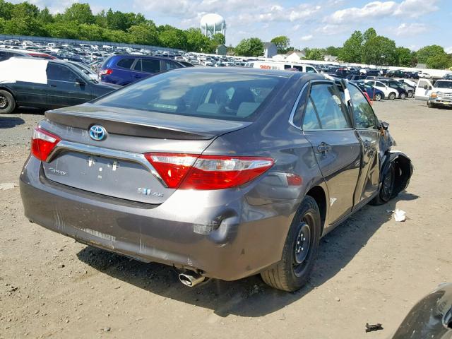 4T1BD1FK6GU196911 - 2016 TOYOTA CAMRY HYBR GRAY photo 4