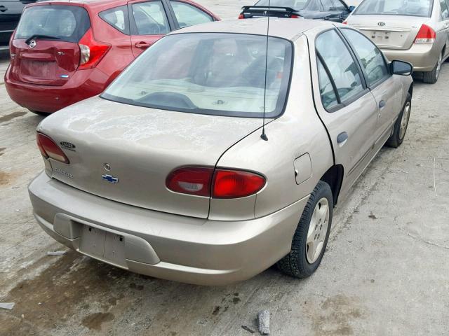 1G1JC524027286492 - 2002 CHEVROLET CAVALIER B GOLD photo 4