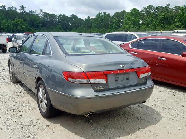 KMHFC46F18A259487 - 2008 HYUNDAI AZERA SE GRAY photo 3