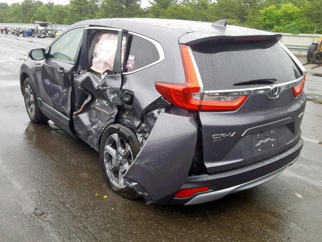 2HKRW2H89JH627408 - 2018 HONDA CR-V EXL GRAY photo 3