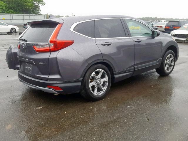 2HKRW2H89JH627408 - 2018 HONDA CR-V EXL GRAY photo 4