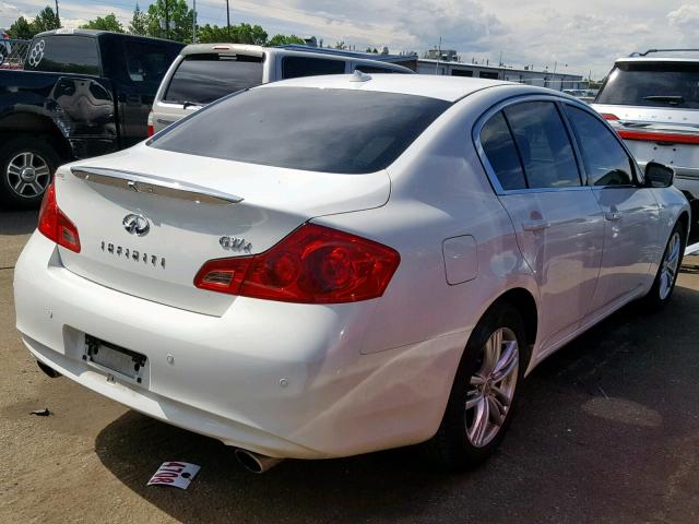 JN1CV6AR4DM762795 - 2013 INFINITI G37 WHITE photo 4