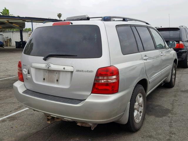 JTEGF21A610018449 - 2001 TOYOTA HIGHLANDER SILVER photo 4