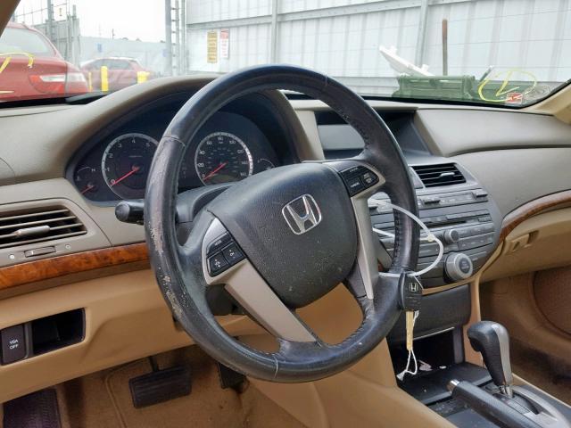 1HGCP36888A060249 - 2008 HONDA ACCORD EXL BLACK photo 9