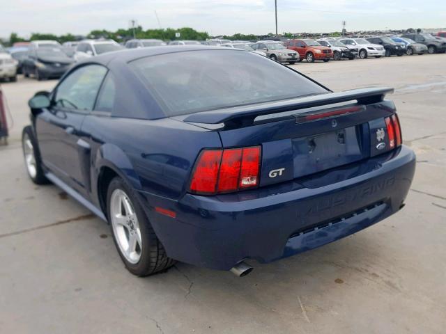 1FAFP42X23F409194 - 2003 FORD MUSTANG GT BLUE photo 3