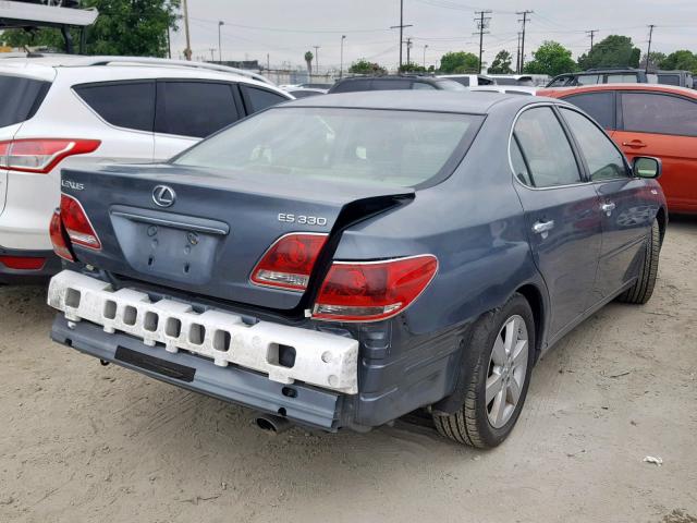 JTHBA30G655127073 - 2005 LEXUS ES 330 BLUE photo 4