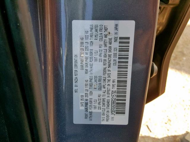 JM3ER293990215790 - 2009 MAZDA CX-7 GRAY photo 10