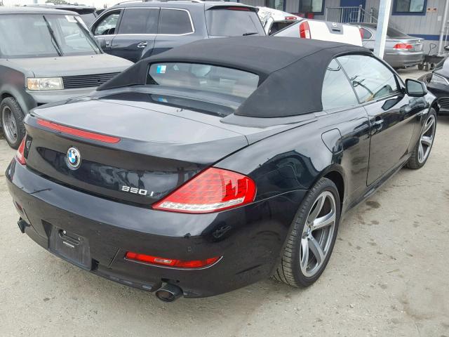 WBAEB5C54AC225989 - 2010 BMW 650 I BLACK photo 4