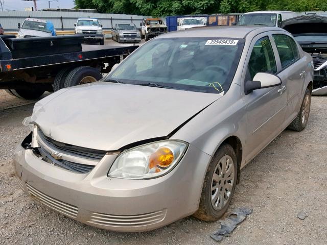 1G1AT58H997261062 - 2009 CHEVROLET COBALT LT TAN photo 2