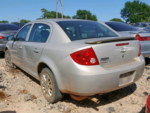 1G1AT58H997261062 - 2009 CHEVROLET COBALT LT TAN photo 3