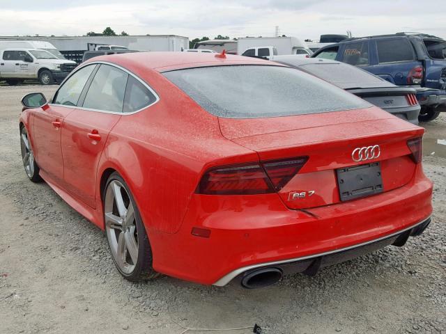 WUAW2AFC2GN904881 - 2016 AUDI RS7 RED photo 3