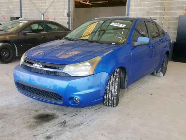 1FAHP3GN8AW197456 - 2010 FORD FOCUS SES BLUE photo 2